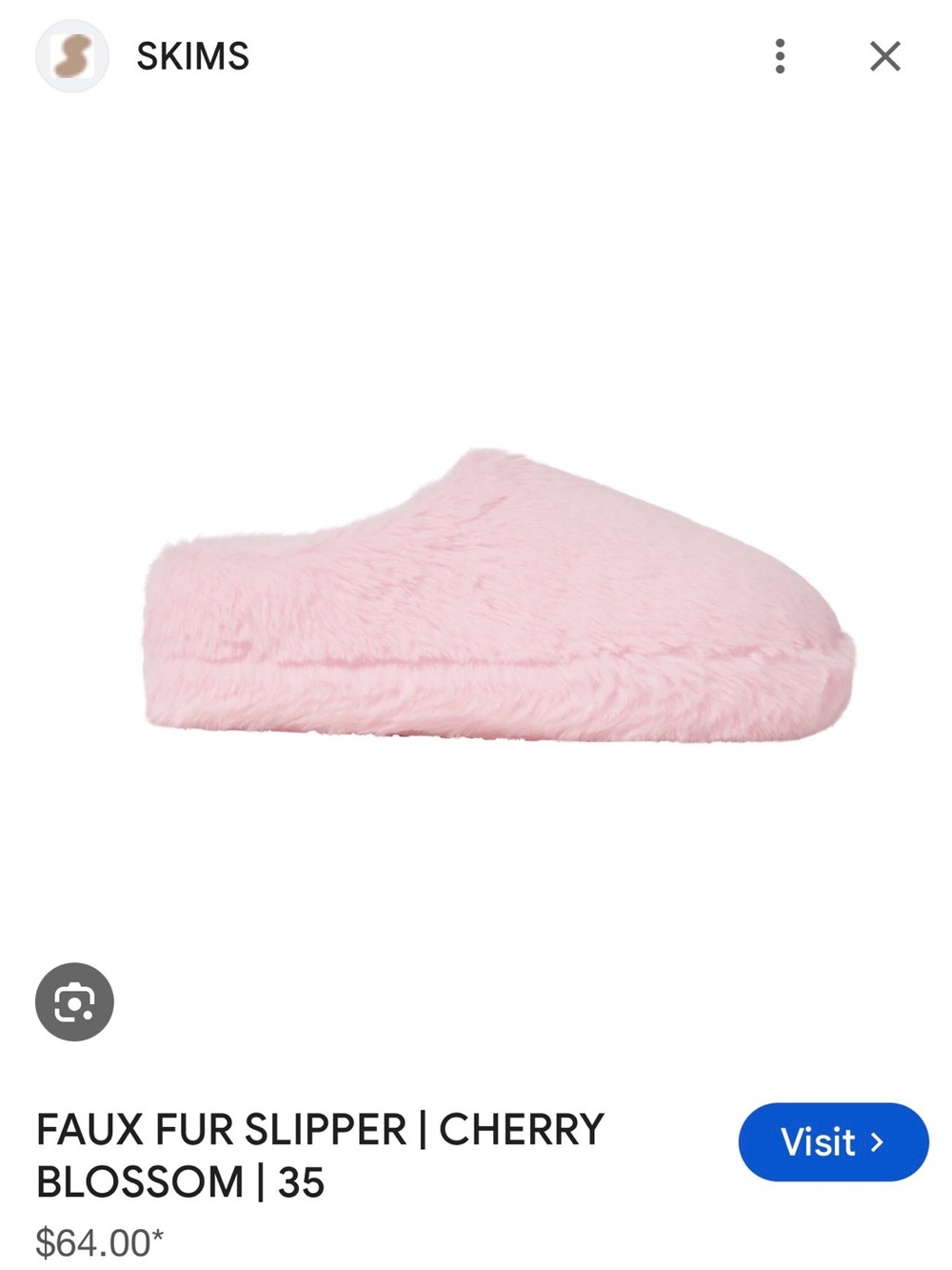 SKIMS Faux Fur Slipper - Cherry Blossom Pink women’s size 10 or 41